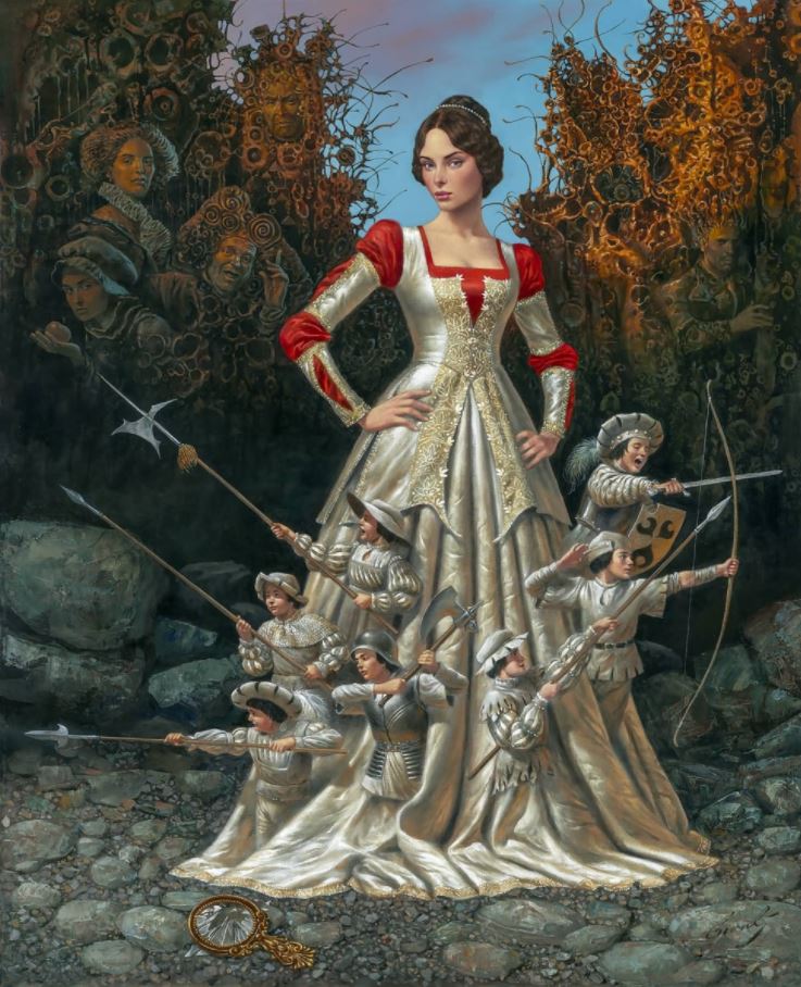 Michael Cheval Snow White's Defense (SN) (Framed)